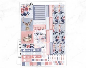 Frosty Rose Hobonichi Cousin Weekly Sticker Kit // Cousin A5   // #HC-37