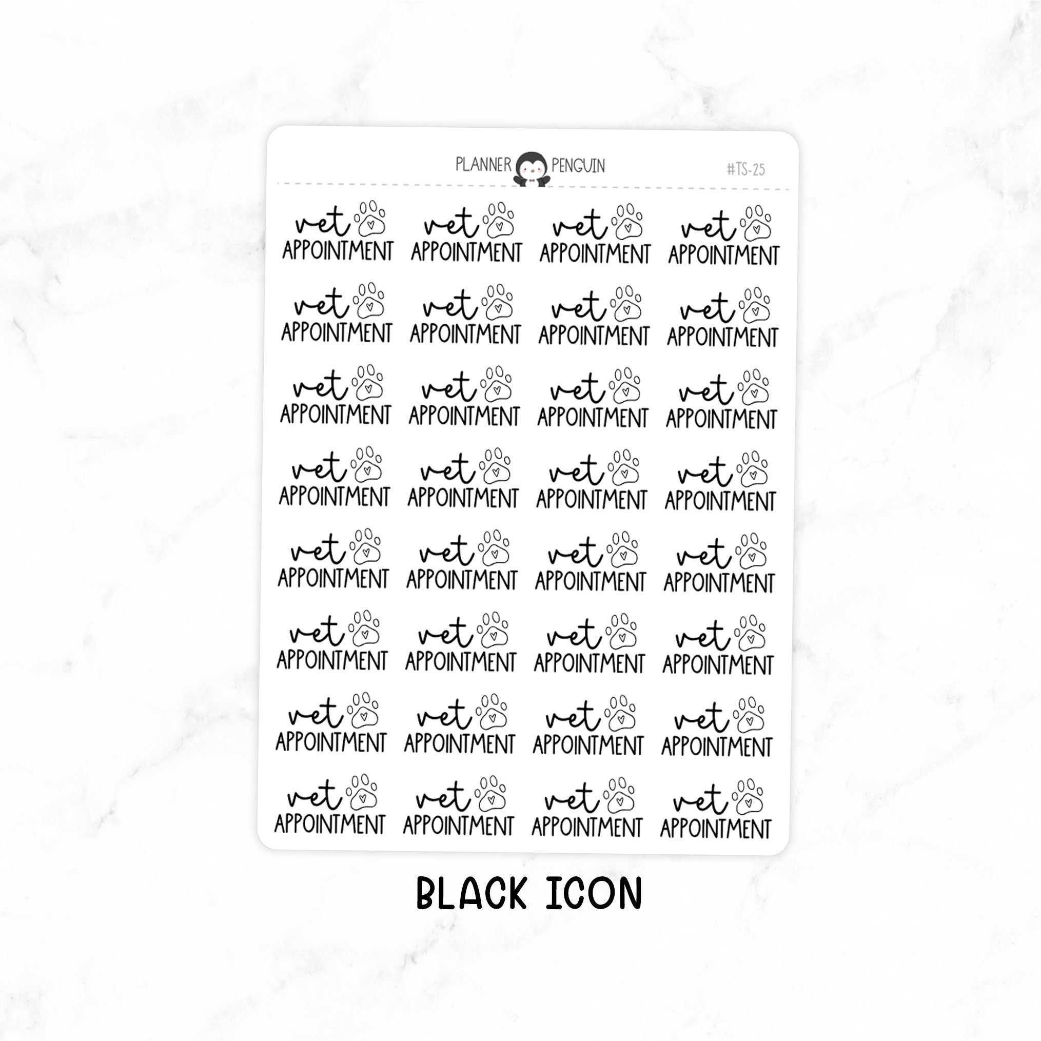 Vet Appointment Script Stickers Typography Stickers Etsy UK