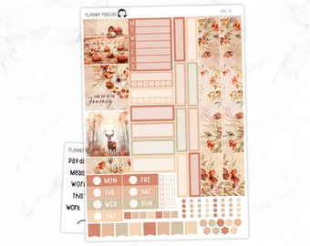 Rustic Autumn Hobonichi Cousin Weekly Sticker Kit Cousin A5   // #HC-72