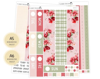 Sweet Summer - Kit quotidien - Hobonichi Cousin A5 , A6 original Techo // #DK-69