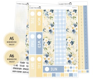 Sunbloom - Daily Kit - Hobonichi Cousin A5 , A6 original Techo // #DK-87