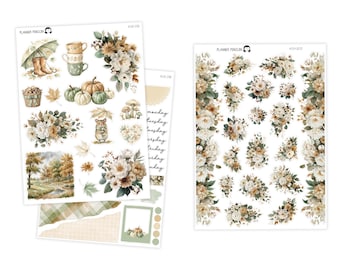Gentle Autumn Journaling Kit | Jumbo Floral Deco // #JKDECO-179