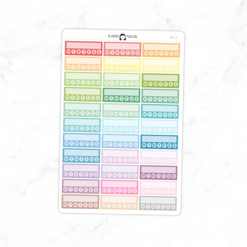 Habit Tracker Planner Stickers - Multi Color | Matte Removable ...