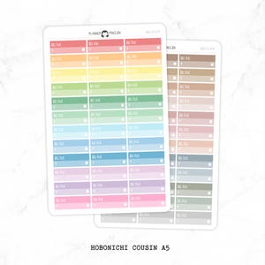 Bill Due Label Planer Sticker - Hobonichi Cousin A5 | Funktionale Aufkleber // #HOBO-HS-57