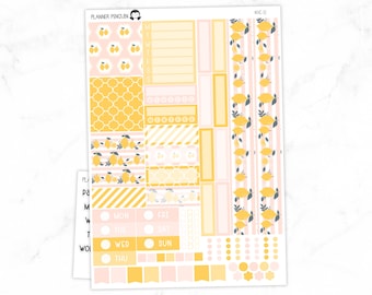 Pink Lemonade Hobonichi Cousin Weekly Sticker Kit // Cousin A5   // #HC-12