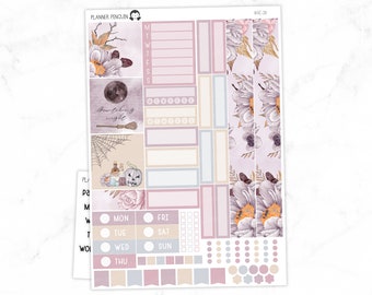 Bewitching Night Halloween Hobonichi Cousin Weekly Sticker Kit // Cousin A5   // #HC-28