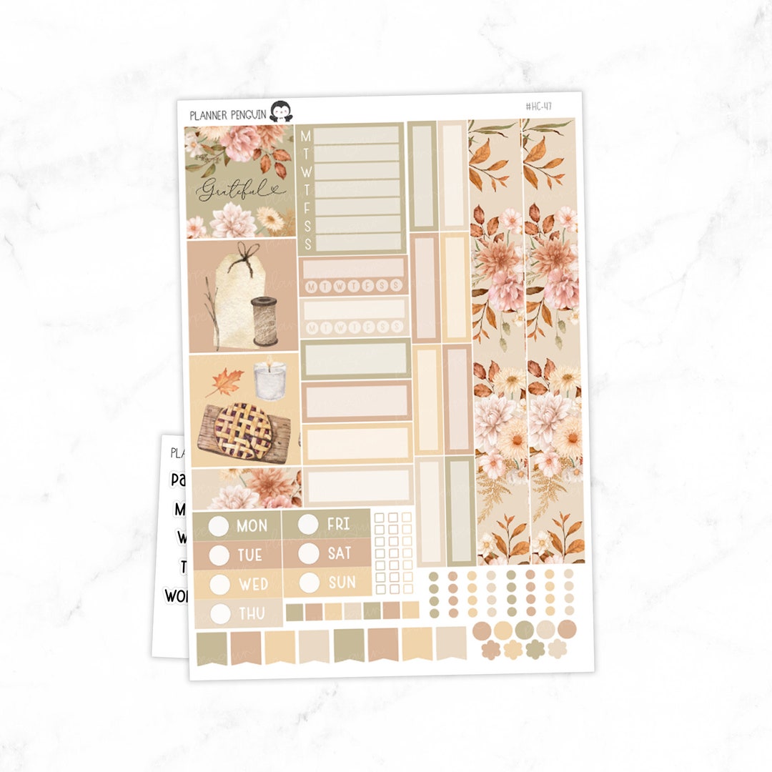 Grateful Hobonichi Cousin Weekly Sticker Kit // Cousin A5 // #HC-47 - Etsy