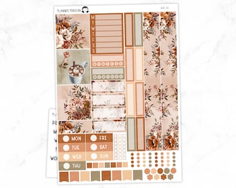 Autumn Garden Hobonichi Cousin Weekly Sticker Kit // Cousin A5   // #HC-45