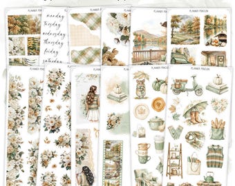Gentle Autumn - Decorative Kit | Deco stickers | Floral Deco | Journaling | Bullet Journal  // #DK-179