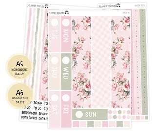 Rose Cottage - Kit quotidien - Hobonichi Cousin A5, A6 original Techo // #DK-81