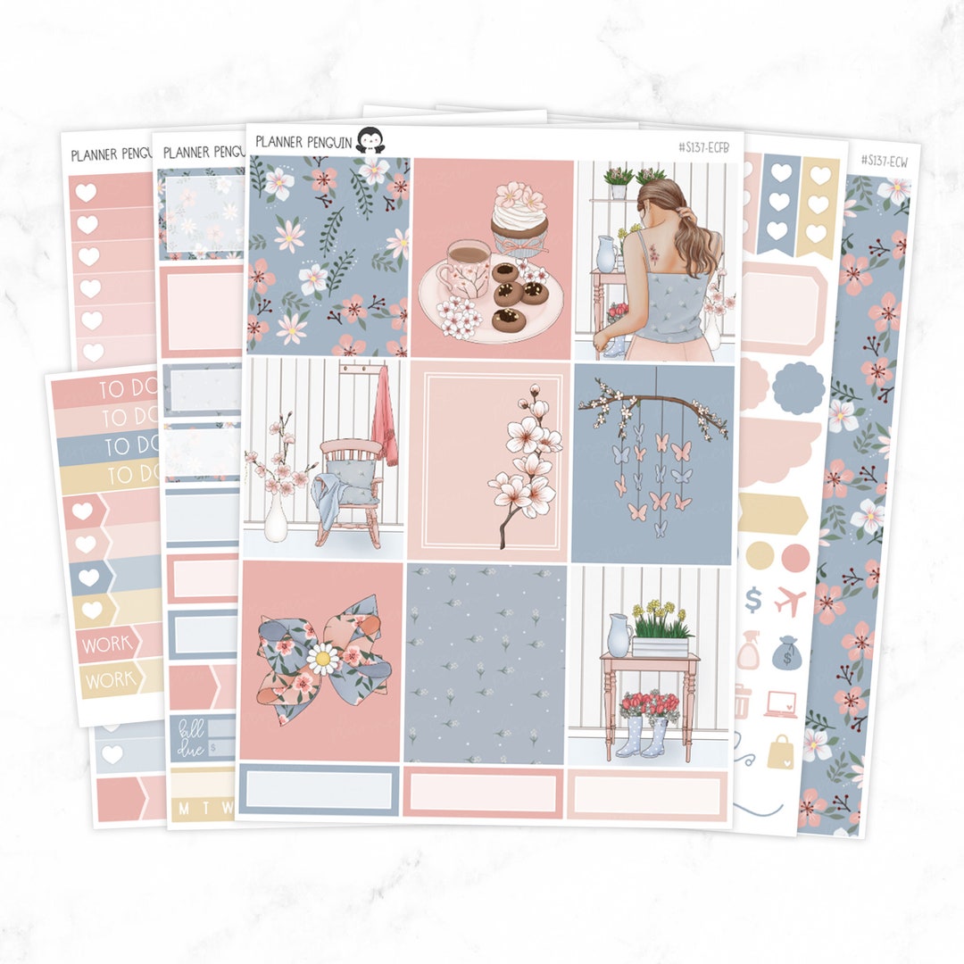 Blooming Weekly Kit Stickers for Vertical Planner or Happy Planner ...