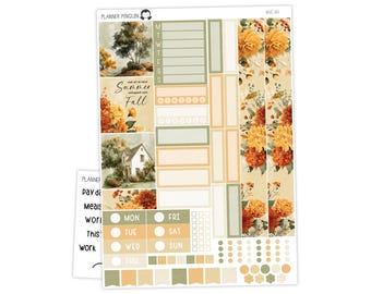 Autumn Whisper Hobonichi Cousin Weekly Sticker Kit Cousin A5   // #HC-84