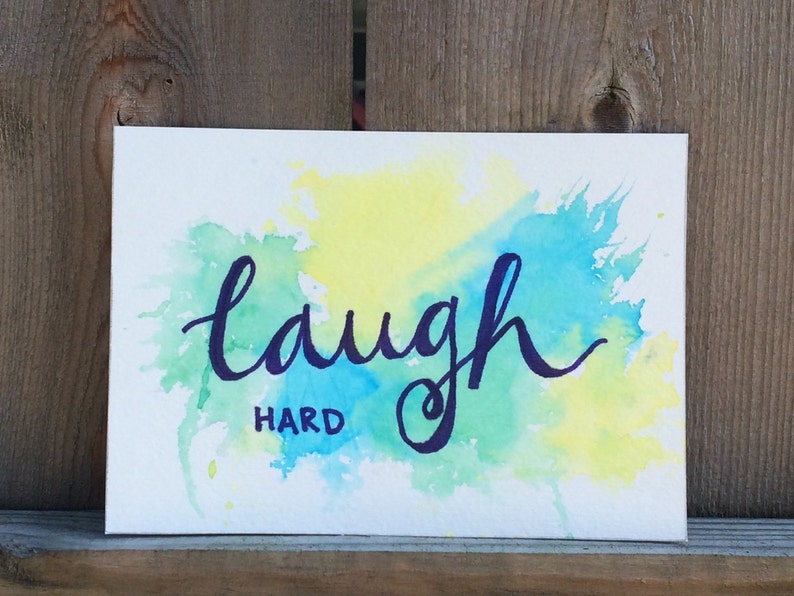 Words in Watercolor Etsy
