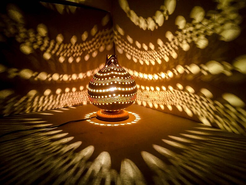 Free Oriental Gourd Lamps Arabic Crafts Authentic Hanukkah Thanksgiving Day Eid Gift Ideas Moroccan Pendant Lampshade