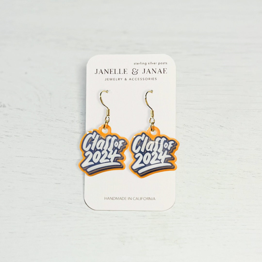 Customized Graduation Gift Class of 2024 Dangle Earrings Graduation ...