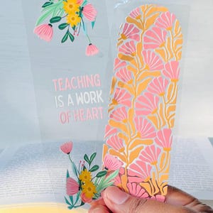 Teacher Bookmark | Acrylic Bookmarks | Gift for Book Lover | Gift for Her | Bookmark Decal | Cute Bookmark | Teacher&#39;s Gift