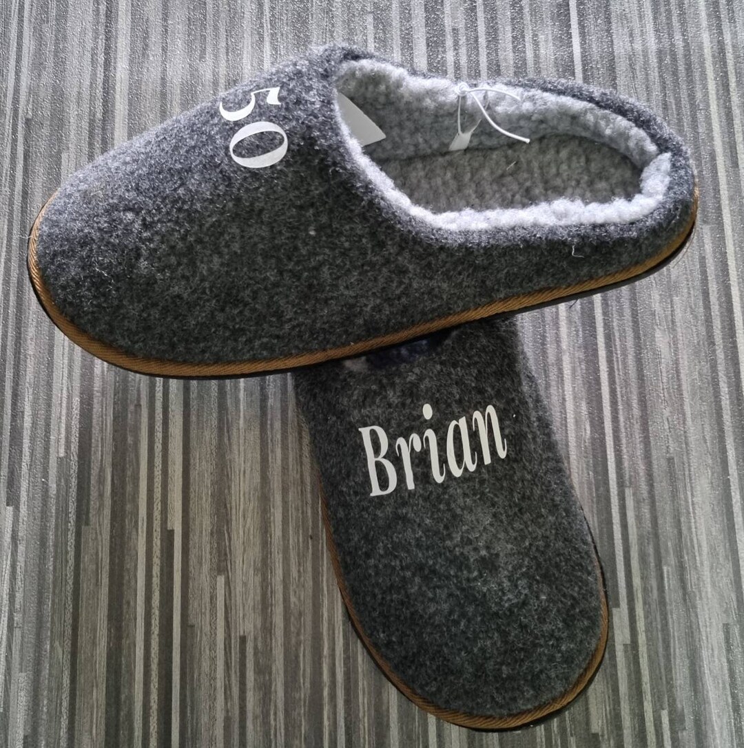 personalised slippers mens