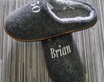 Personalised Mens Slippers with any name