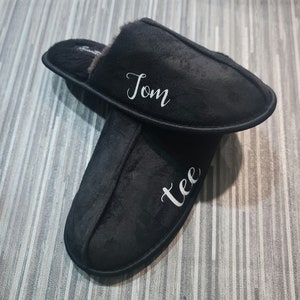 Personalised Mens Slippers with any name zdjęcie 2