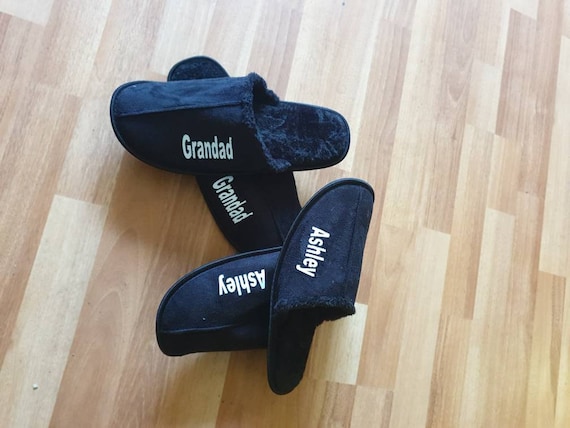 Personalised Mens Slippers With Any Name Etsy UK