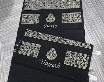 Personalised Kiswah design prayer mat