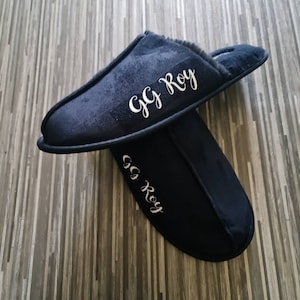 Personalised Mens Slippers with any name afbeelding 1