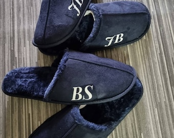 Personalised Mens Slippers Memory Foam with any name