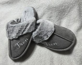 Personalised slippers,mule slippers gift,ladies birthday gifts,Mother’s Day gift,mum slippers,Nan