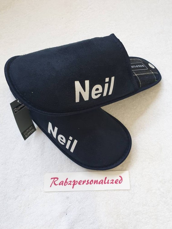 personalised slippers mens