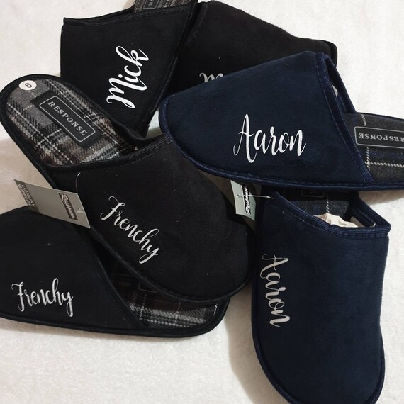personalised slippers mens