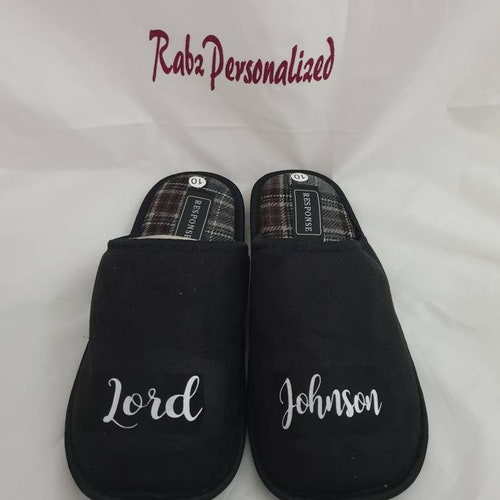 personalised slippers men