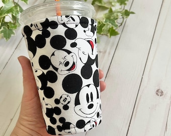Mouse Coffee Sleeve, Iced Coffee Cozy, Insulated, Hot Coffee Cozy