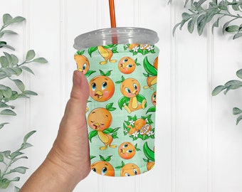 Orange Bird Coffee Sleeve, Iced Coffee Cozy, Insulated, Hot Coffee Cozy