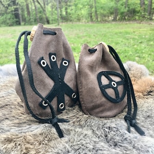 Leather Pouches: Hagall or Solar Wheel