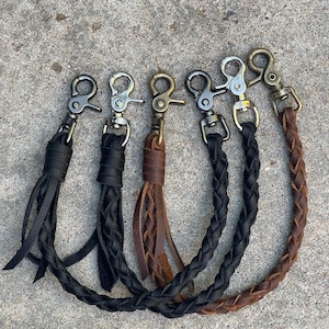 Cadenas de cuero trenzado para billeteras
