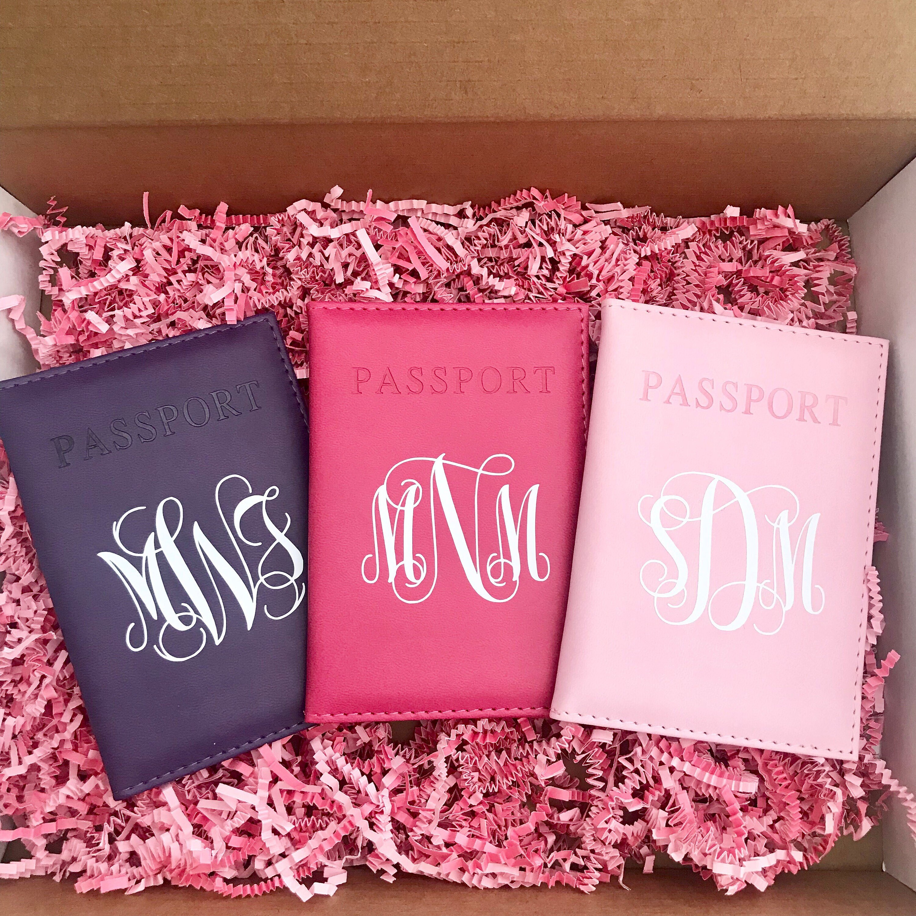 New monogram passport cover passport holder customized Etsy