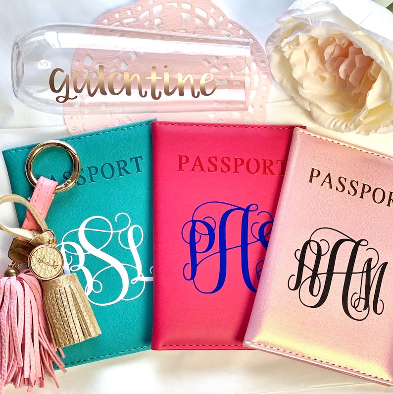 New Monogram Passport Cover Passport Holder Customized Etsy