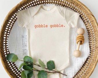 Gobble Gobble ONESIE®, Thanksgiving ONESIE®, Fall Pregnancy Announcement, Unisex Thanksgiving Bodysuit, Baby Shower Gift, Announcement