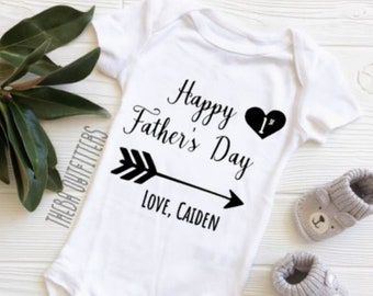 First Father's Day Gift, 1st Father's Day ONESIE ®, Gift for New Dad from Baby, Baby Boy Girl, Happy 1st fathers day onesie, Baby Bodysuit