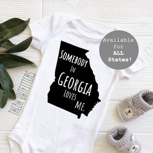 Cadeau de fête de bébé, Cadeau de bébé, Bébé ONESIE®, Onesie d’amour d’état personnalisé, Onesie de garçon fille, Onesie personnalisé, Onesie de bébé unisexe