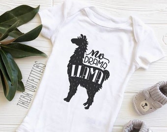 Baby Clothes, Llama Baby Bodysuit, Baby Shower Gift, No Drama Llama, Baby Boy Girl Clothes, Baby Bodysuit, Funny Baby ONESIE®