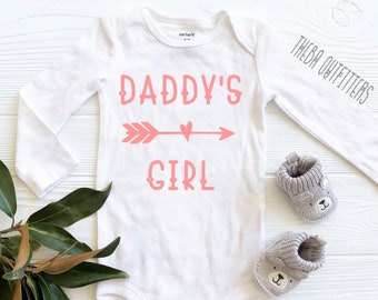 Daddy's Girl ONESIE®, Valentine's Day Shirt, Valentine Baby, Daddy's Girl Shirt, Gift for Dad, New Dad, Fathers day, Baby Girl Bodysuit