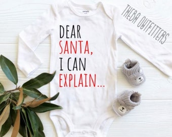 Christmas ONESIE®, Christmas Shirt, Dear Santa Shirt, Funny Christmas Onesie, Santa, First Christmas Onesie, Baby's First Christmas Shirt