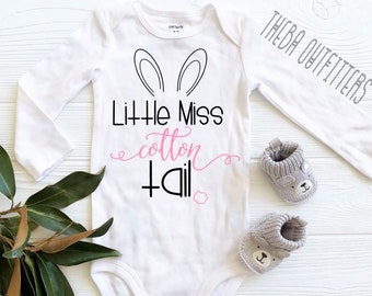 Funny Easter ONESIE®, Baby Gift Easter Shirt, Easter Outfit, Little Miss Cotton Tail Onesie, Easter Gift, Funny Easter Baby Outfit, Easter