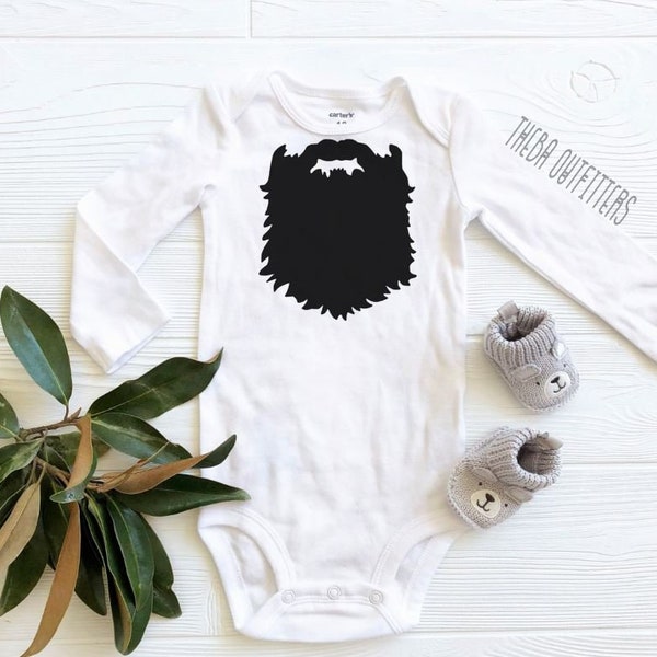 Beard Baby ONESIE®, Baby Shower Gift, Hipster Baby, Funny Baby Gift, Baby Boy Clothes, Baby Bodysuit, Funny Baby Onesie, Clothing, New Baby