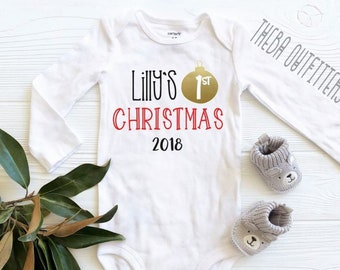 Christmas Baby ONESIE®, Baby's First Christmas, Personalized Christmas, Christmas Onesie, Christmas Baby Gift, Christmas Baby Shower Gift