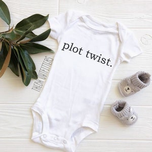 Baby Shower Gift, Baby ONESIE®, Plot Twist Baby Onesie, Funny Baby Onesie, Pregnancy Announcement Onesie, New Baby, Baby Bodysuit