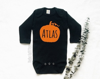 Customized Halloween ONESIE®, Personalized Baby Gift, Pumpkin Onesie, Pumpkin Onesie, Pumpkin Name Onesie, Personalized Onesie, Baby Shower