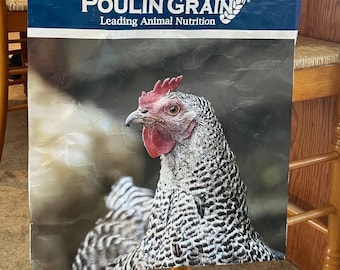 Upcycled Chicken Feed Sack Tote – Reusable Market Bag