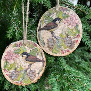 Wooden Decoupage ornaments